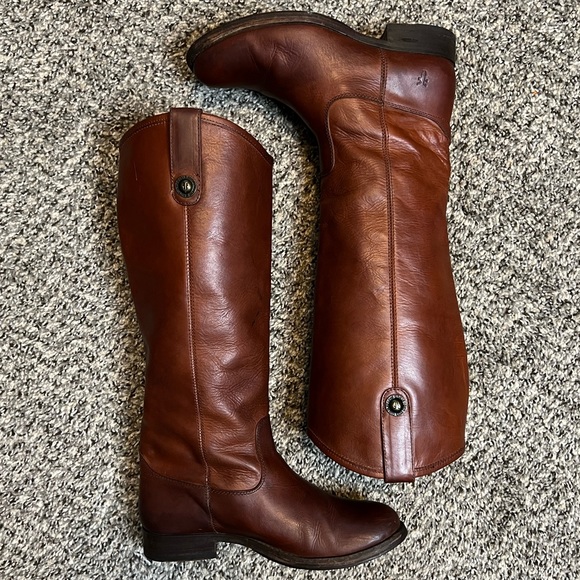 FRYE “Mellissa” Whiskey Leather Boots 5 - Picture 6 of 11